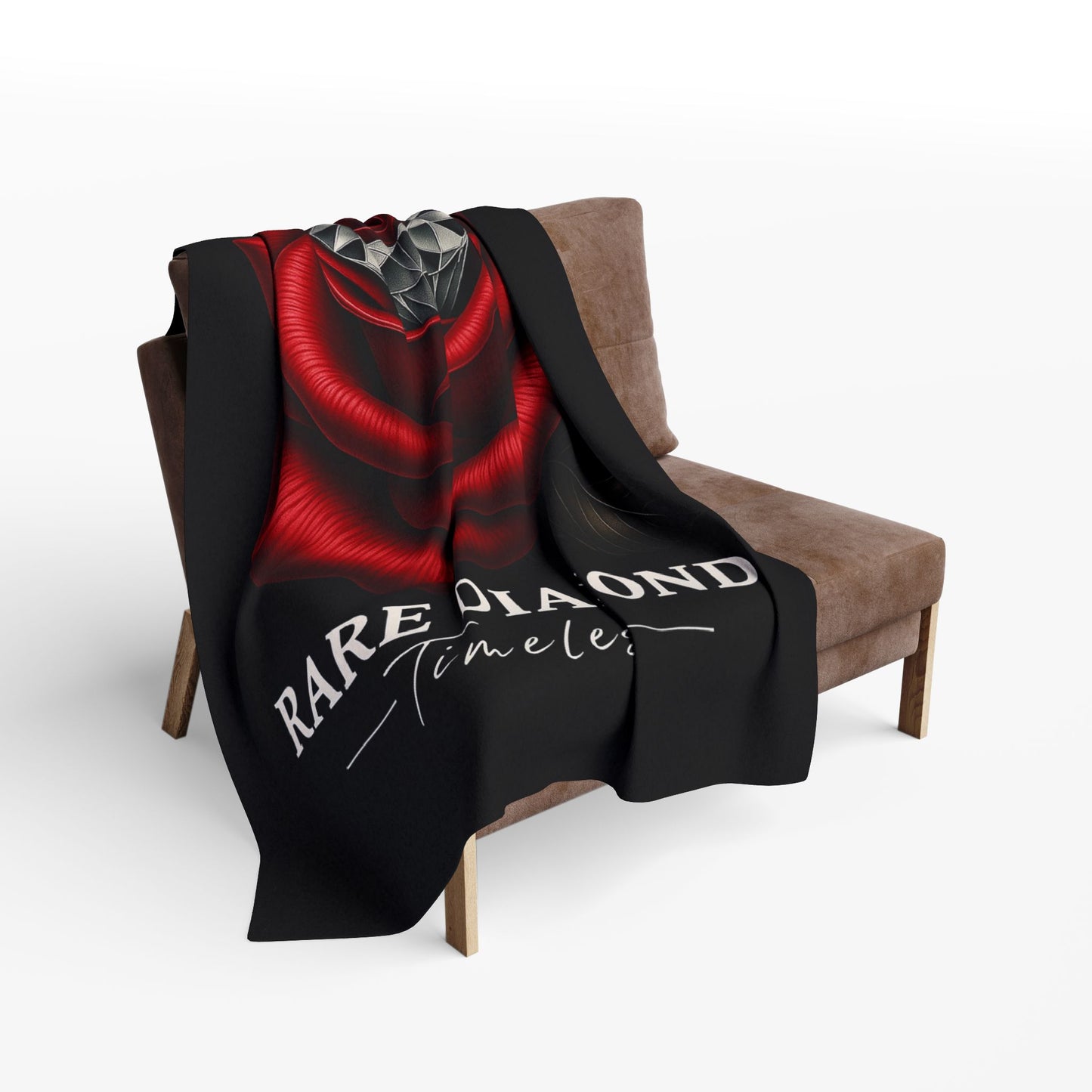 Timeless Rose Fleece Blanket - Cozy Décor, Gift for Her, Home Living, Valentine's Day, Anniversary