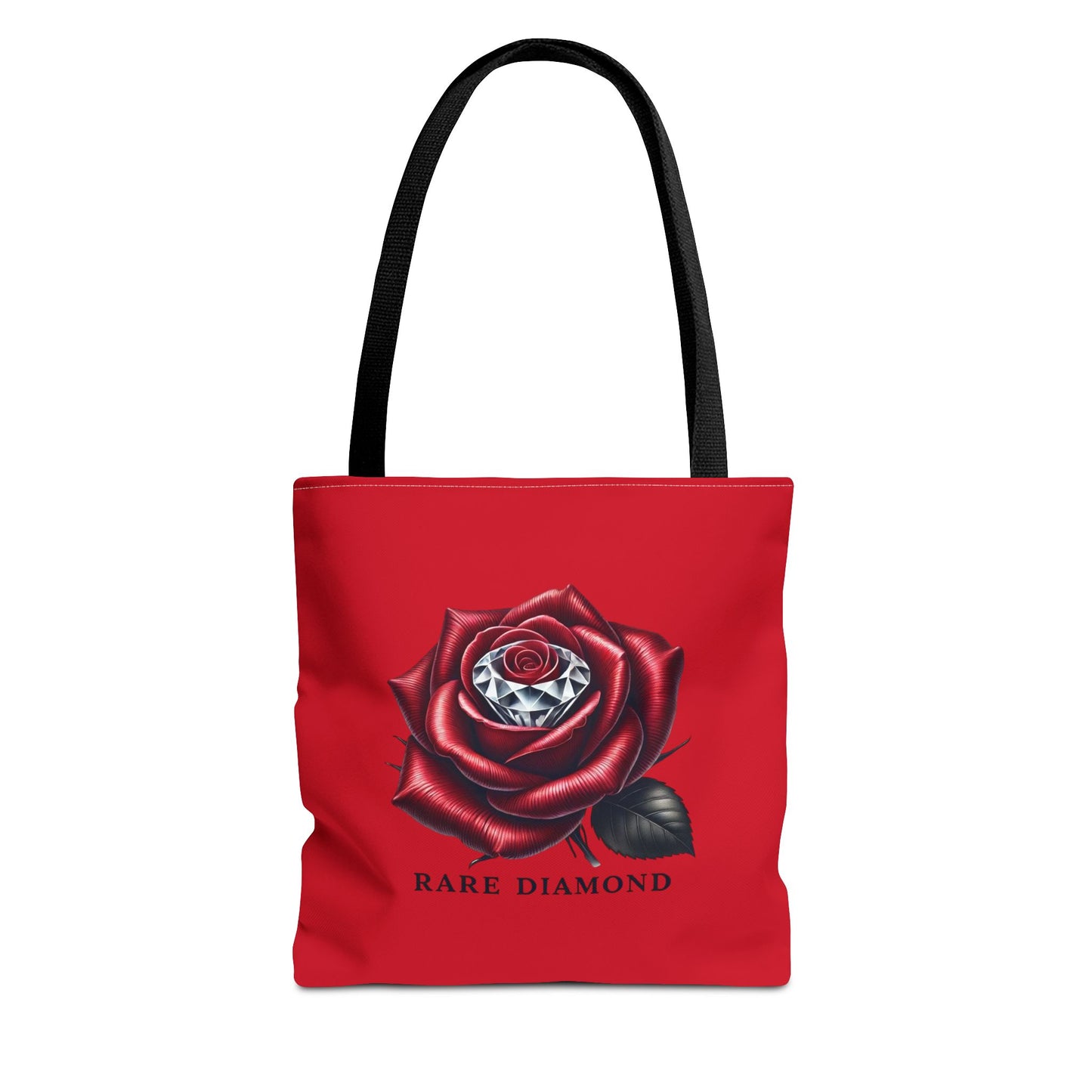Rare Diamond Rose Tote Bag, Stylish Handbag, Floral Shopper, Perfect Gift for Her, Everyday Use, Red Bag for All Occasions
