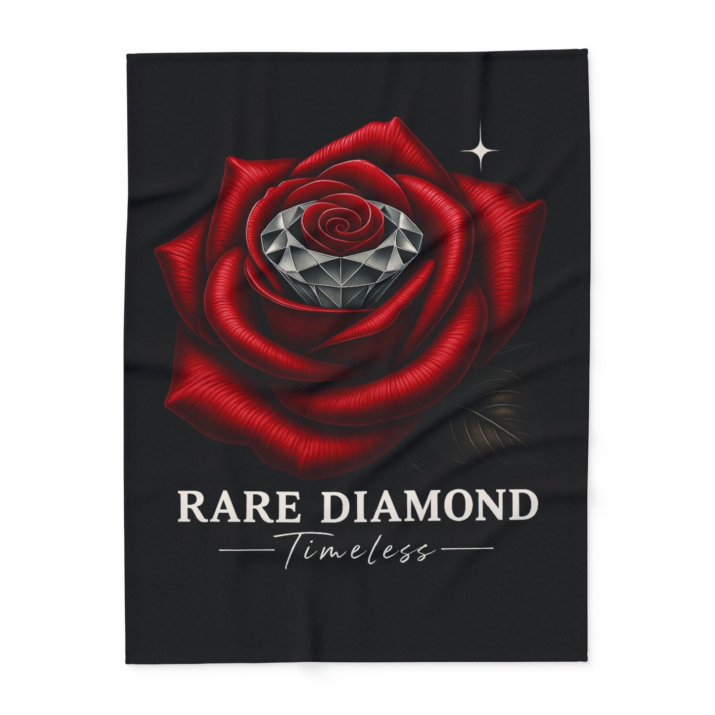 Timeless Rose Fleece Blanket - Cozy Décor, Gift for Her, Home Living, Valentine's Day, Anniversary