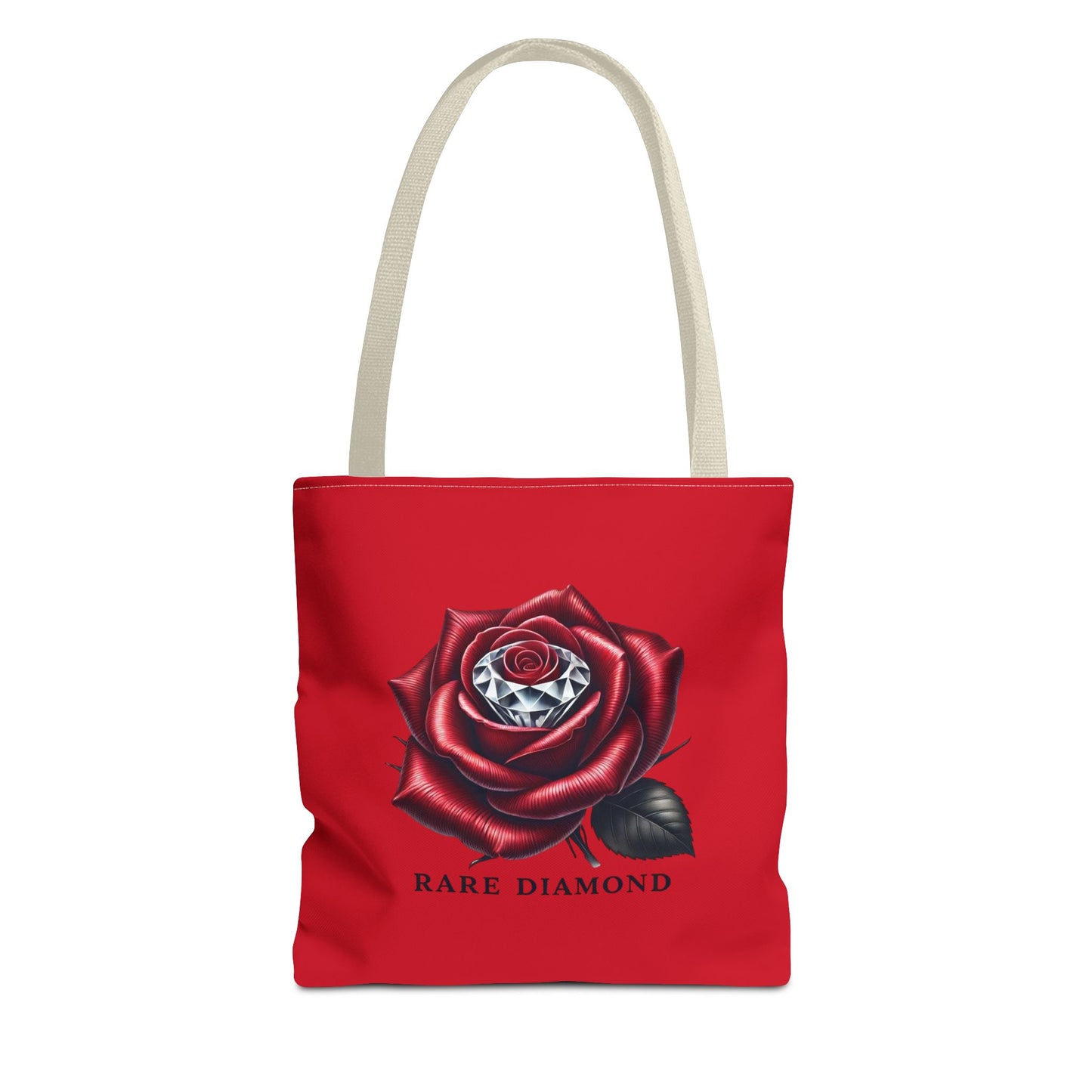 Rare Diamond Rose Tote Bag, Stylish Handbag, Floral Shopper, Perfect Gift for Her, Everyday Use, Red Bag for All Occasions