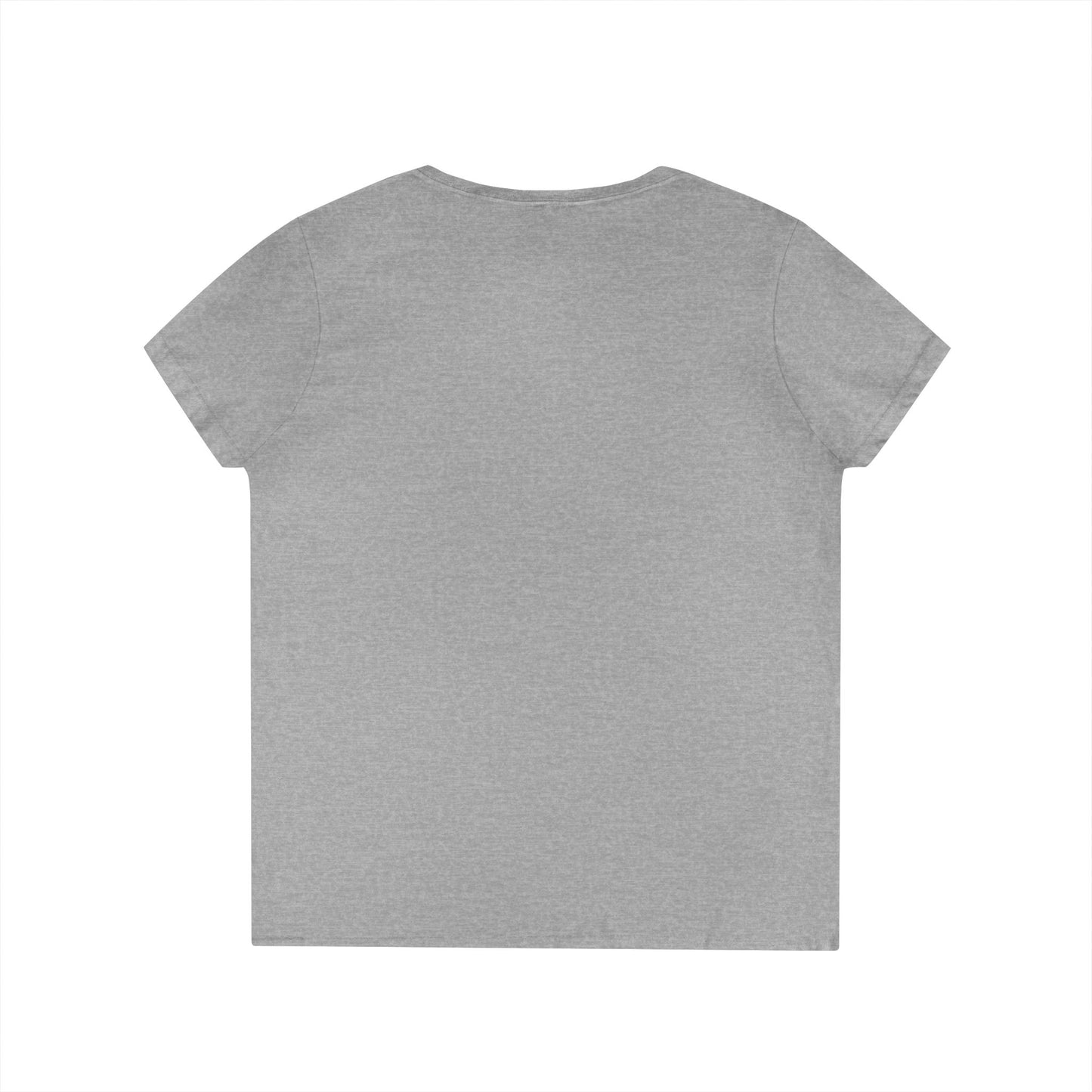 Ladies' V-Neck T-Shirt with Rare Diamond Rose Design, Floral Graphic Tee, Gift for Her, Summer Top, Casual Wear, Birthday Present