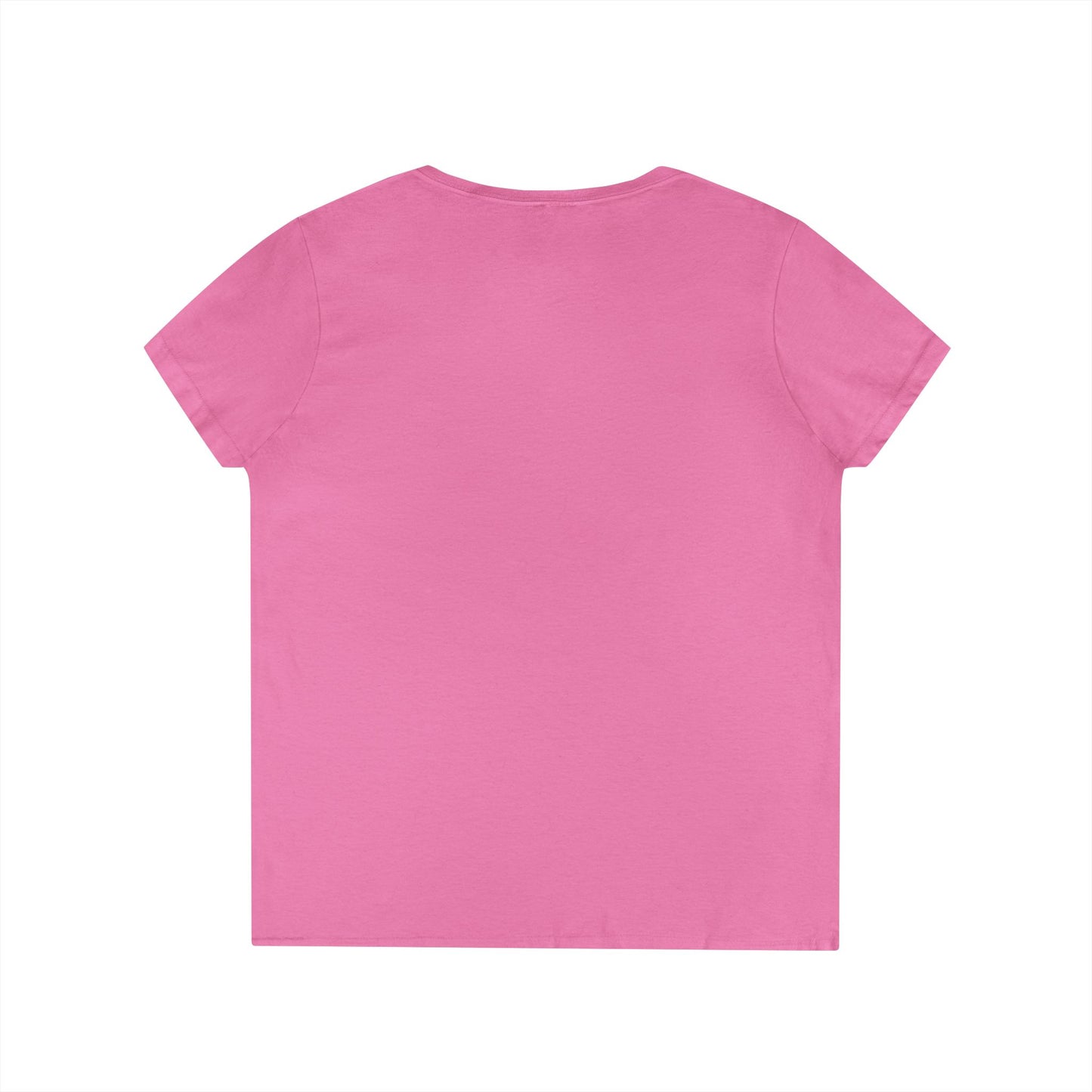 Ladies' V-Neck T-Shirt with Rare Diamond Rose Design, Floral Graphic Tee, Gift for Her, Summer Top, Casual Wear, Birthday Present