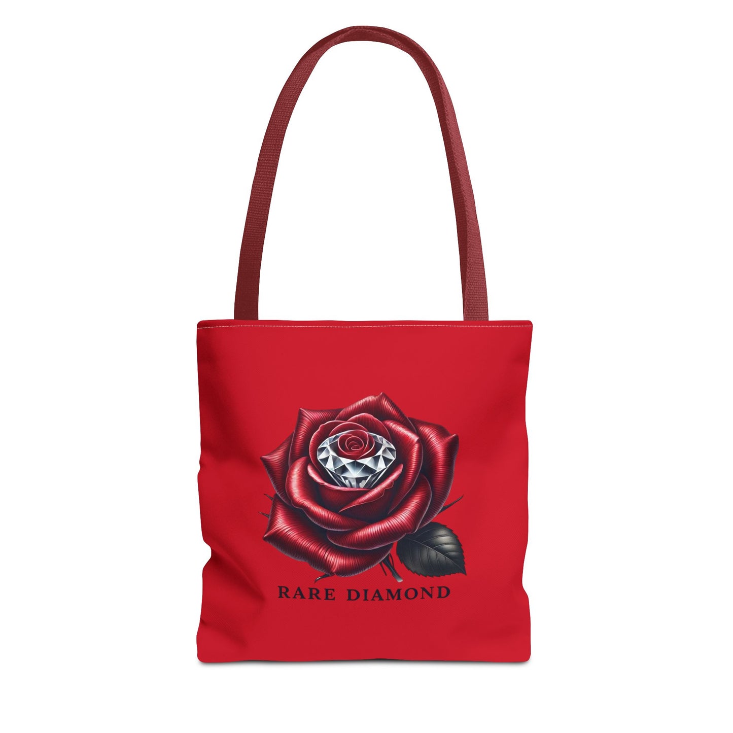 Rare Diamond Rose Tote Bag, Stylish Handbag, Floral Shopper, Perfect Gift for Her, Everyday Use, Red Bag for All Occasions