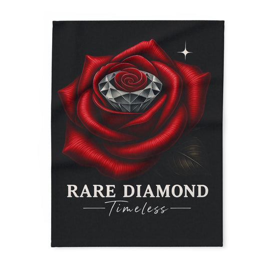 Timeless Rose Fleece Blanket - Cozy Décor, Gift for Her, Home Living, Valentine's Day, Anniversary